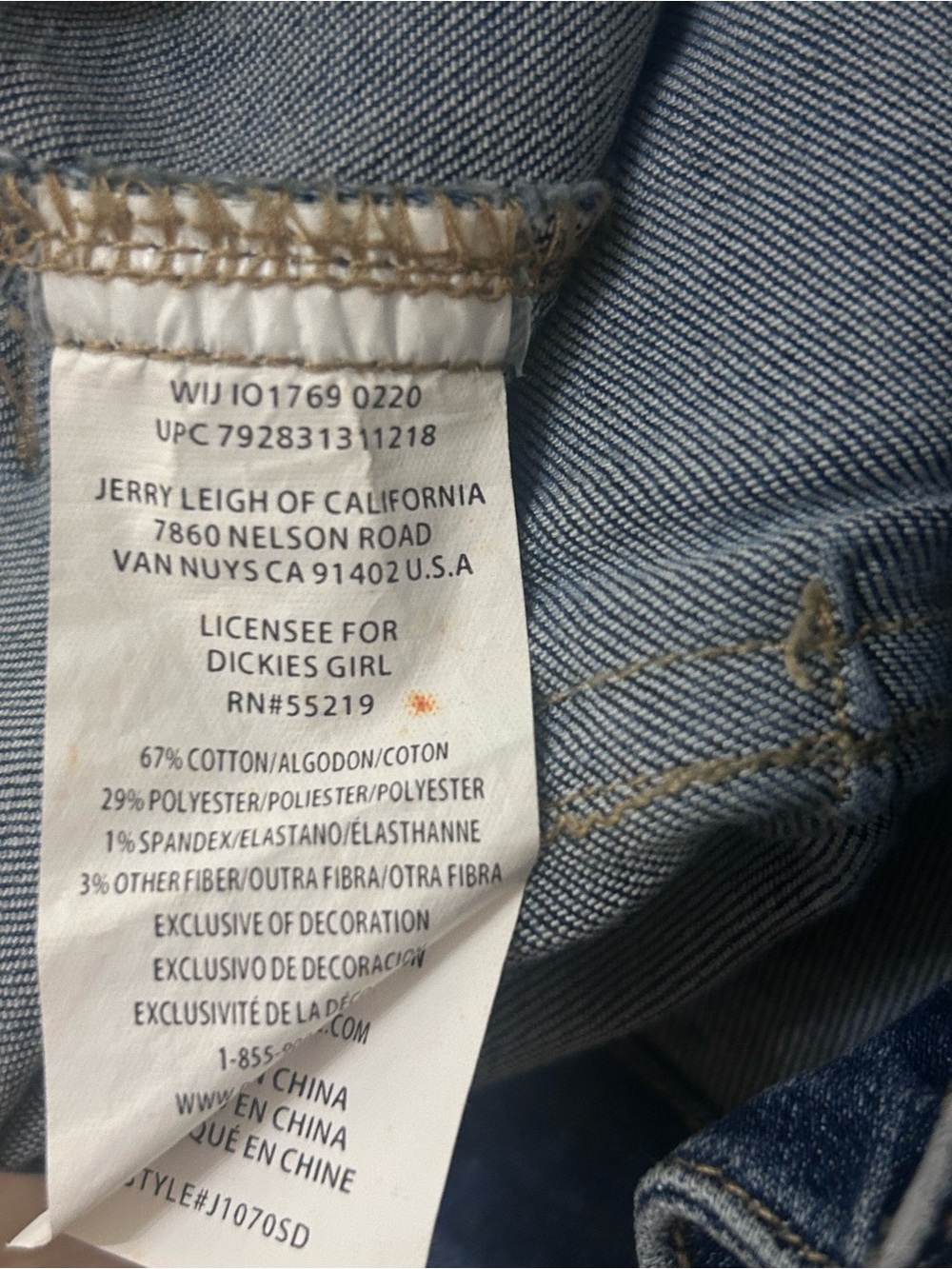 Dickies Women's Blue Skinny Cargo Jeans size 7 - Picture 8 of 8